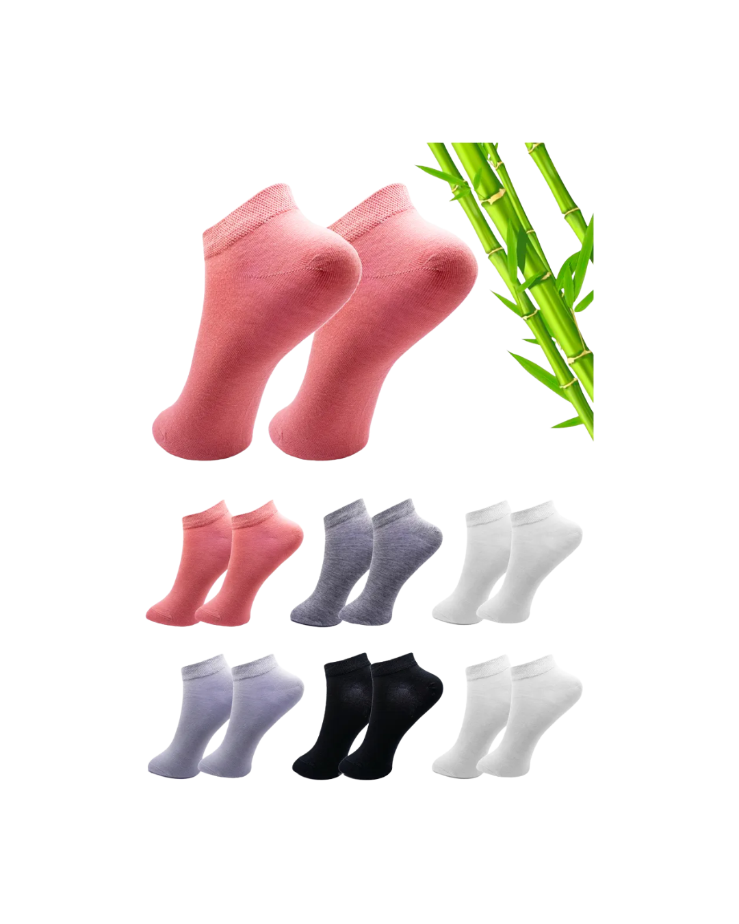Calcetines Bamboo Mujer 6pz